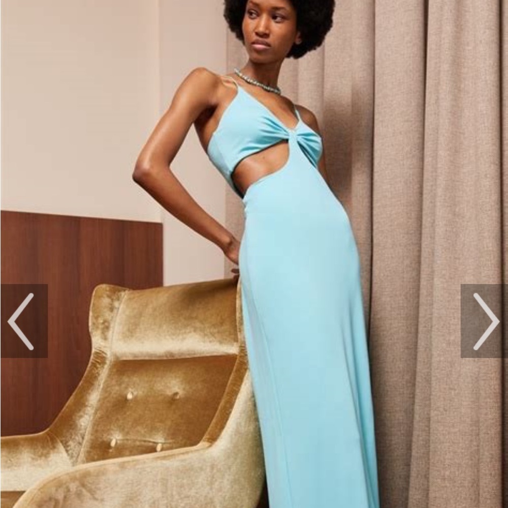 Alice + Olivia Turquoise Prom Dress